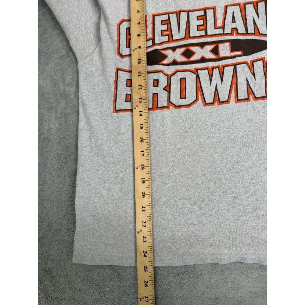 Vintage 90s Cleveland Browns NFL Short Sleeve T Shirt Men's Size Medium Gray - Picture 10 of 10